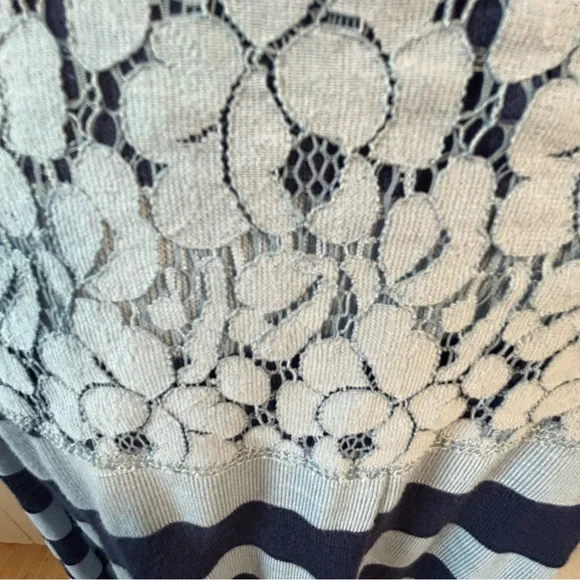 Motherhood Oh Baby blue gray striped long sleeve light sweater maternity Sz XL - Picture 8 of 9